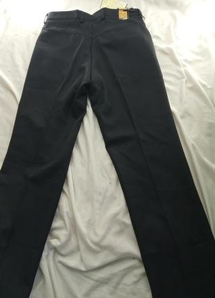 Новые штаны брюки классика для мальчика marks & spencer темно синие высокая талия7 фото