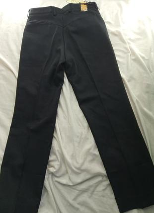 Новые штаны брюки классика для мальчика marks & spencer темно синие высокая талия6 фото