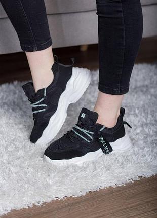 Женские кроссовки черные abbot 2725