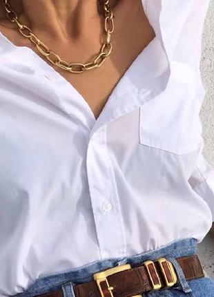 Ланцюг чокер з великими ланками золота стильна тренд ланцюжок