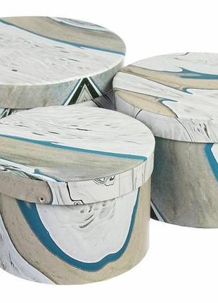 Набір круглих подарункових коробок (комплект 3 шт)