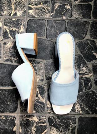 Женские замшевые мюли босоножки, разные цвета3 фото