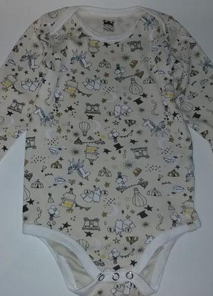 Кофточка бодик с длинным рукавом 9-12м