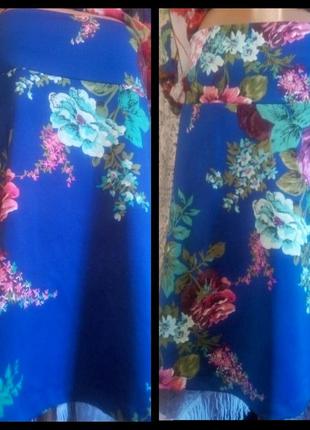 Фирменная юбка с цветами2 фото