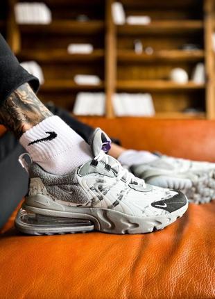 Nike air max react 270 x travis scott grey, кроссовки мужские найк 270, кросівки чоловічі найк  весна-осінь