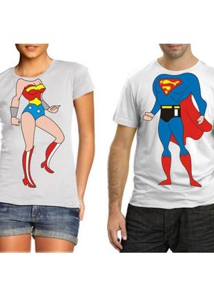 Парные футболки с принтом "парочка супергероев" push it