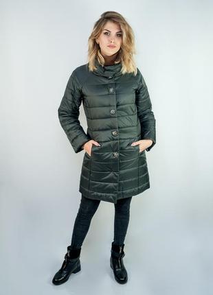 Женская куртка демисезонная punky klan. зеленый цвет