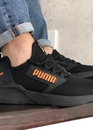Puma 🆕мужские кроссовки🆕черные с оранжевым пума🆕чоловічі кросівки🆕на весну