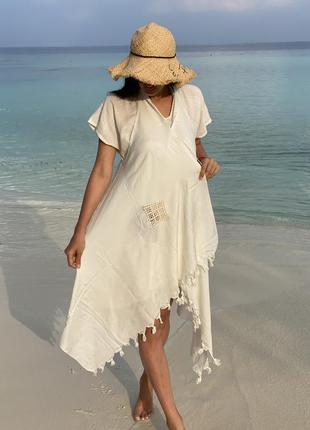 Летняя накидка для пляжа, порео, сарафан, платье. турция5 фото