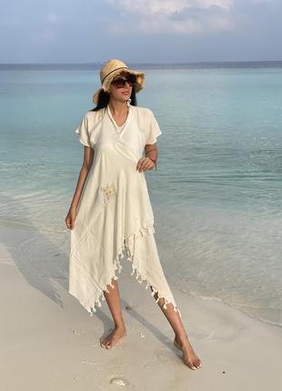 Летняя накидка для пляжа, порео, сарафан, платье. турция4 фото