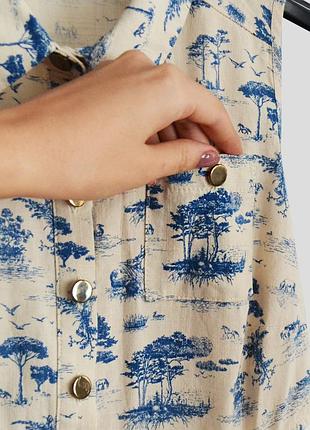 Атм, стильное пплатье в милейших пейзажах, 100% хлопок