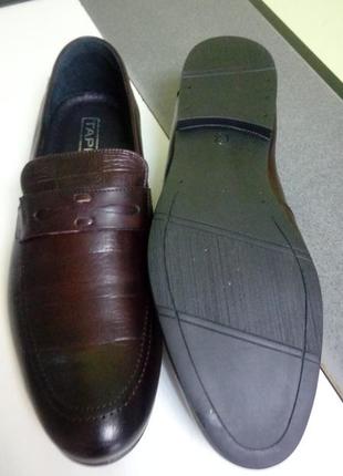 Модные туфли лоферы темнобордовые3 фото