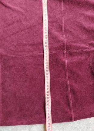 Бордовая вельветовая юбка мини4 фото