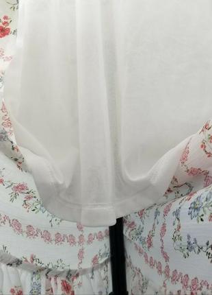 Шикарное нежное шифоновое платье в стиле бохо h&m сукня бохо принт цветы9 фото
