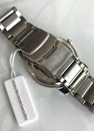Мужские часы kingnuos на металлическом браслете серебристые4 фото