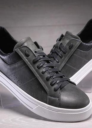 Кроссовки кеды мужские кожаные tommy hilfiger grey sneaker4 фото