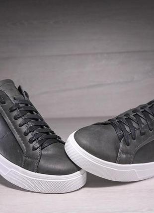 Кроссовки кеды мужские кожаные tommy hilfiger grey sneaker9 фото