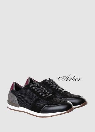 Кроссовочные туфли arber 42eu кожа новые