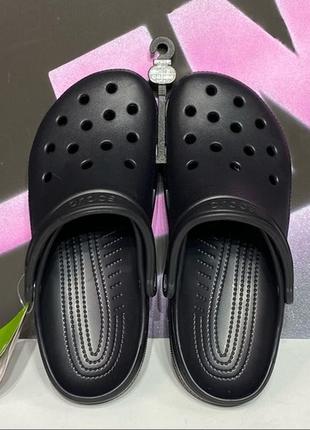Крокс класік клог чорні crocs classic black clog6 фото