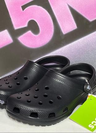 Крокс класік клог чорні crocs classic black clog5 фото