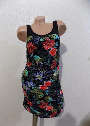 Сукня стрейчевое з квітковим принтом фірмове rouge розмір 42-44