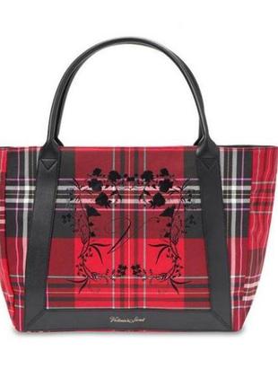 Сумка шоппер victoria’s secret plaid tote в клетку