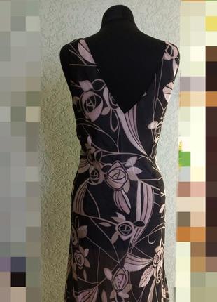 Linea брендове шовкове літнє плаття принт квіти відкрита спина шовк завитки4 фото