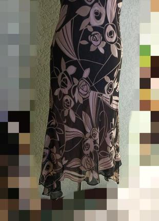Linea брендове шовкове літнє плаття принт квіти відкрита спина шовк завитки2 фото