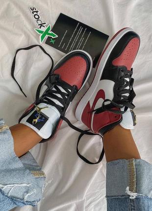 Nike air jordan 1 mid🆕шикарные женские кроссовки🆕кожаные высокие найки🆕жіночі кросівки🆕10 фото