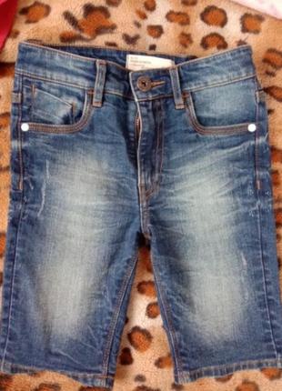 Zara джинсовые шорты бриджи и футболка девочке 7-8лет3 фото