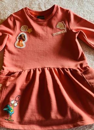 Теплое платье george с моаной на 3-4г