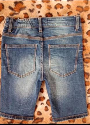 Zara джинсовые шорты бриджи и футболка девочке 7-8лет5 фото