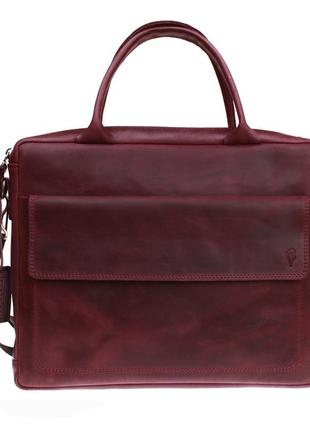 Сумка жіноча шкіряна для документів формату а4 шкіра марсала