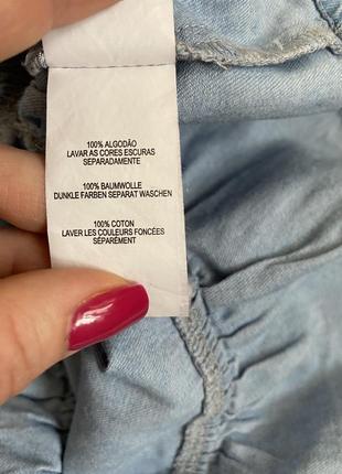 Хлопковая  блуза под джинс с воланами5 фото