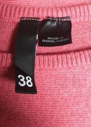 Рожевий светр. реглан. пуловер. лонгслив рукава 3/4. шерсть.4 фото