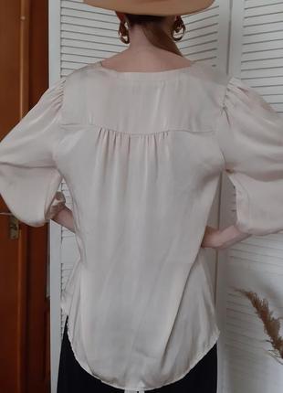 Трендовая блуза, винтажного кроя, рукав фонарик2 фото