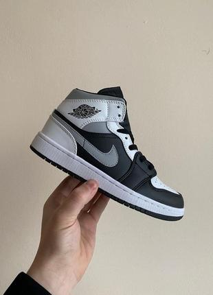 Женские кроссовки nike air jordan 1 black grey 36-37-38-39-40