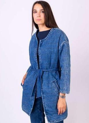 Джинсове стьобана пальто,плащ,тренч