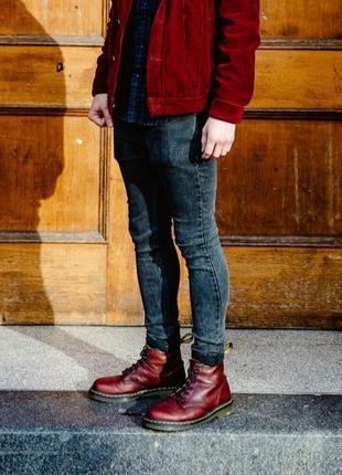 Черевики dr. martens 1460 cherry red smooth leather original boots мартенс мартенси оригінал