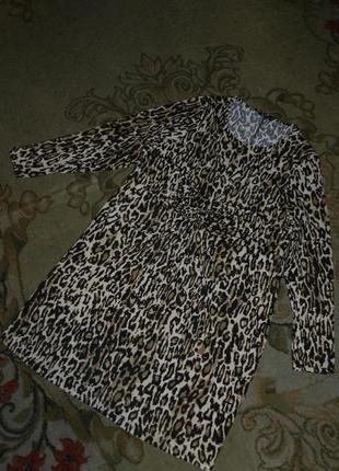 Леопардове плаття msmode,великого розміру,трикотаж7 фото