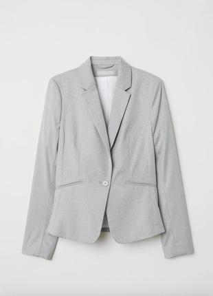 Серый базовый пиджак h&m