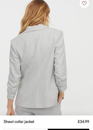 Серый базовый пиджак h&m2 фото