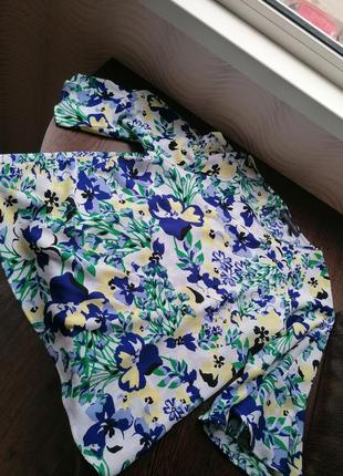 Блуза marks&spencer (цветочный принт под джинсы,брюки,юбка,пиджак,жакет)