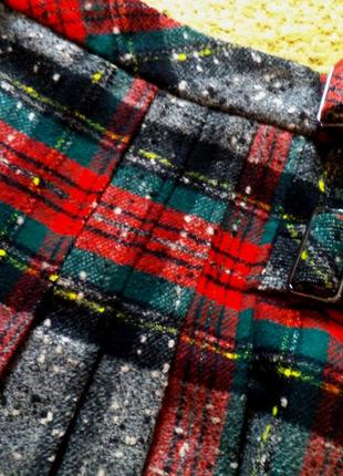 Легендарная великолепная юбка шотландка | юбка в складку | в клетку.букле.4 фото