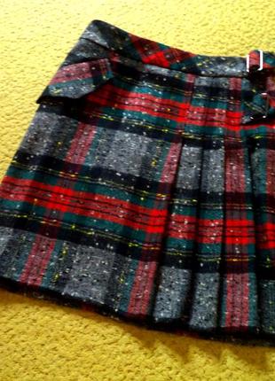 Легендарная великолепная юбка шотландка | юбка в складку | в клетку.букле.2 фото