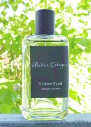 Atelier cologne vetiver fatal💥оригінал cologne 4 мл розпив аромату затест2 фото