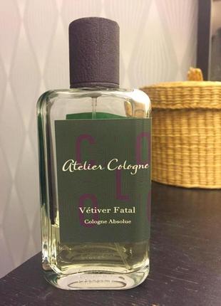 Atelier cologne vetiver fatal💥оригінал cologne 4 мл розпив аромату затест9 фото