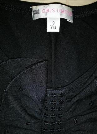 Футболка блузка школьная черная классика нарядная marks&spenser, р.134-140/9-103 фото