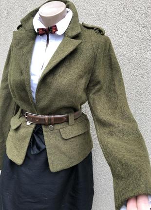 Красивый шерсть жакет(пиджак),полу-пальто(хаки) yessica10 фото
