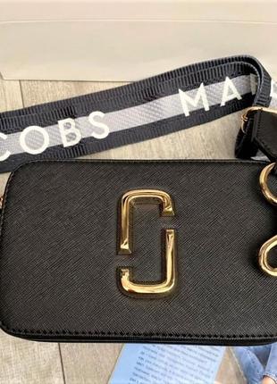 Сумка marc jacobs snapshot black марк джейкобс чорна